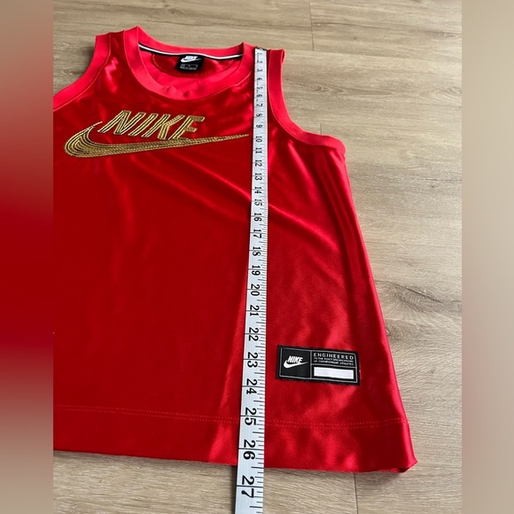 Nike Glam Dunk Jersey Red Gold Women’s SZ M - Picture 6 of 7